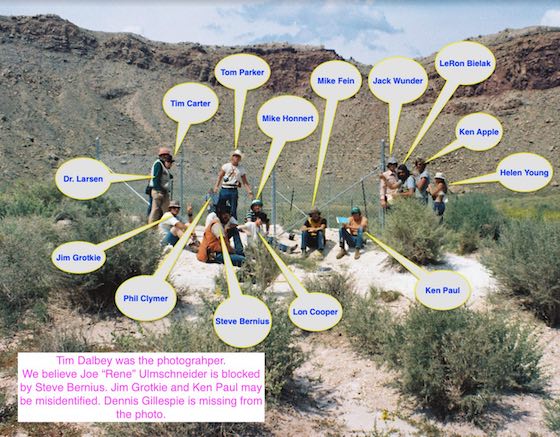 Group Photo of UC Geology 1972 Southwest USA Field Trip Dr. Len Larsen